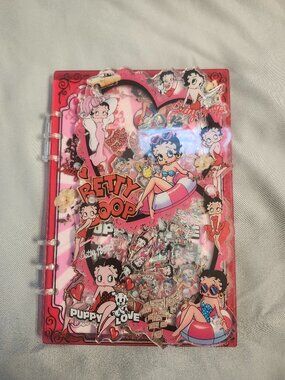 Betty boop A5 6 ring  Acrylic shaker with paper binder/notebook/planner NWT
